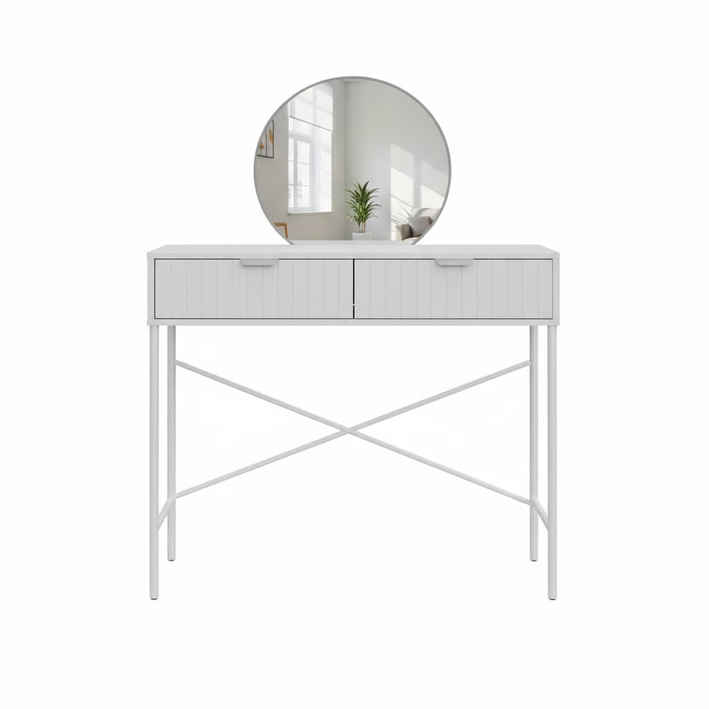 שידת איפור אלגנטית משולבת מראה דגם מילאן שידת איפור אלגנטית משולבת מראה דגם מילאן