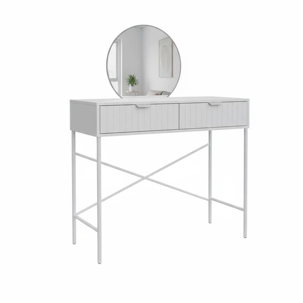 שידת איפור אלגנטית משולבת מראה דגם מילאן שידת איפור אלגנטית משולבת מראה דגם מילאן