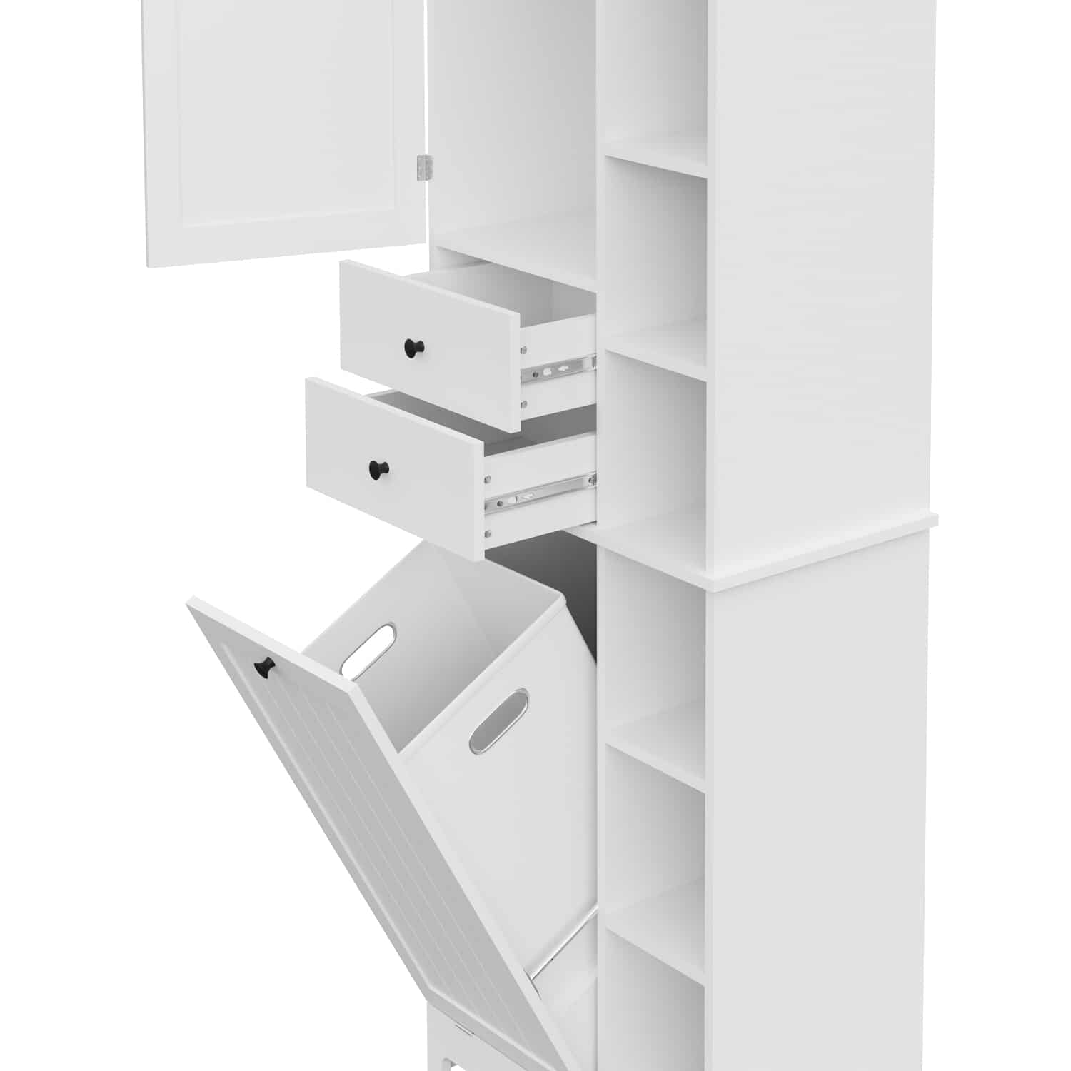ארון אמבטיה משולב סל כביסה דגם דנבר ארון אמבטיה משולב סל כביסה דגם דנבר