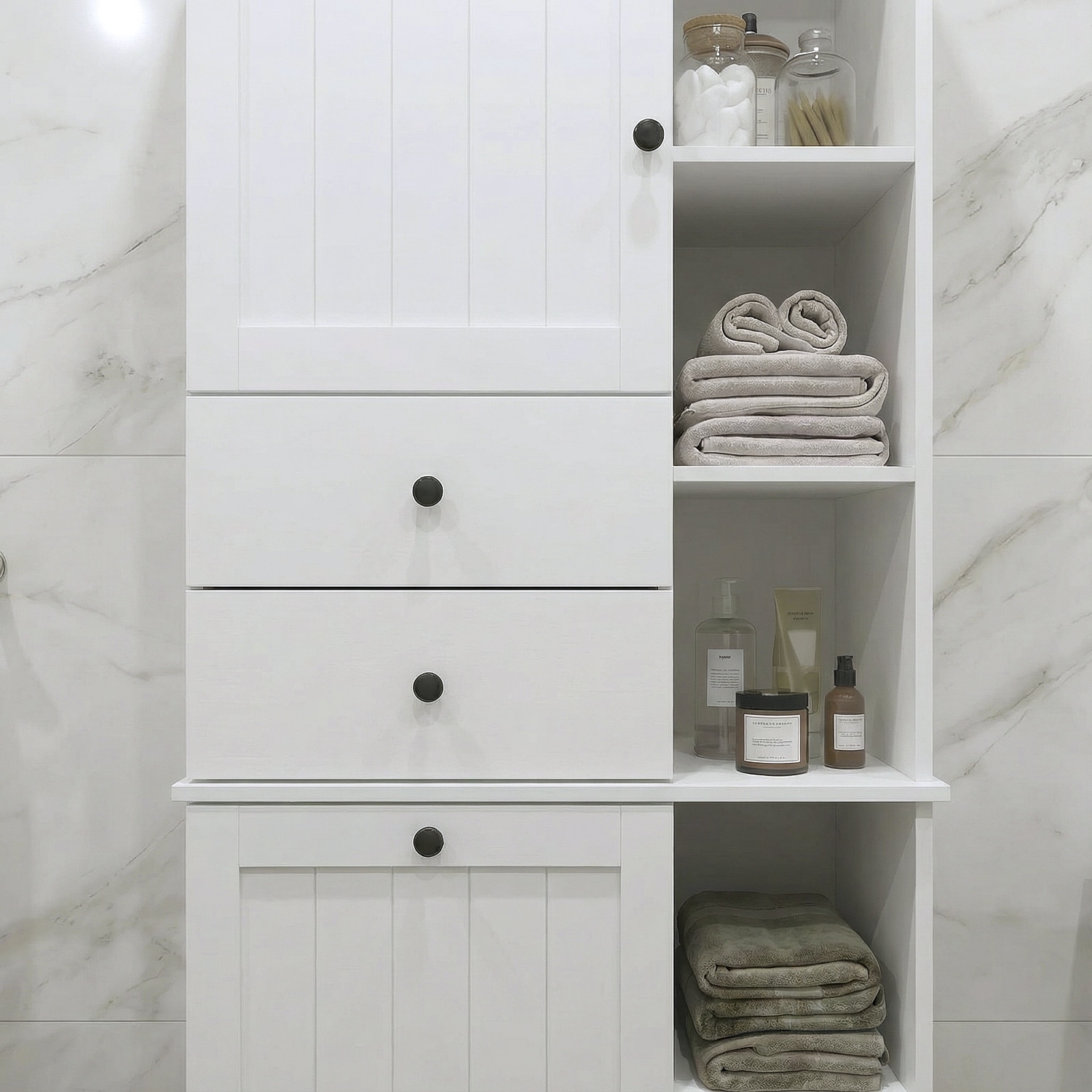 ארון אמבטיה משולב סל כביסה דגם דנבר ארון אמבטיה משולב סל כביסה דגם דנבר